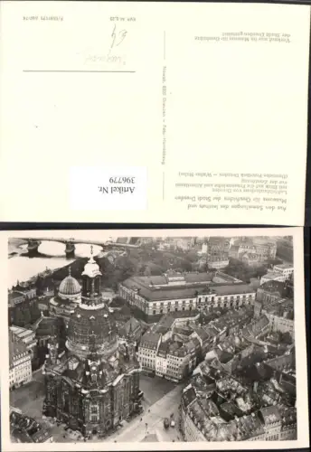 396779,Dresden Frauenkirche Kirche u. Albertinum Fliegeraufnahme