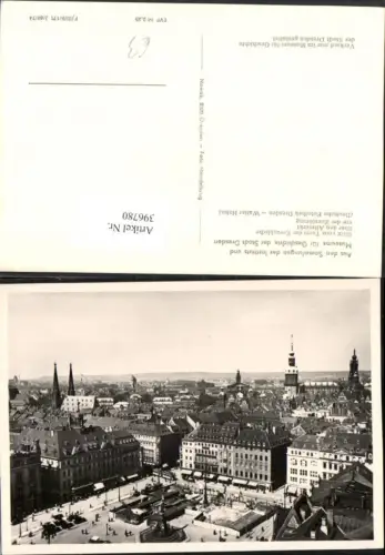 396780,Dresden Blick vom Turm der Kreuzkirche über den Altmarkt Teilansicht