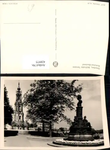 428975,Dresden Brühlsche Terrasse Rietschel-Denkmal Büste