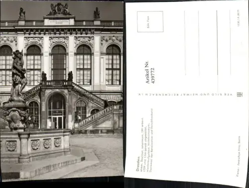 439772,Dresden Stallhof Johanneum Verkehrsmuseum Brunnen pub VEB