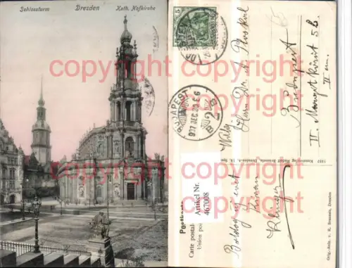 467008,Dresden Katholische Hofkirche Kirche Schlossturm