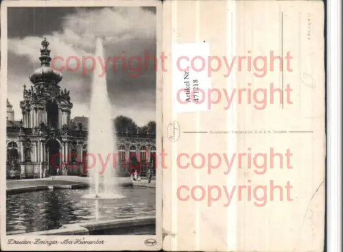 471218,Dresden Zwinger Krönentor Fontäne pub Stengel e Co