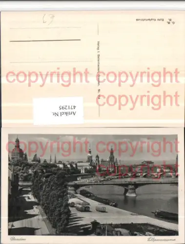 471295,Dresden Teilansicht Elbpanorama Brücke