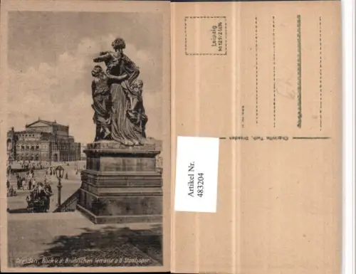 483204,Dresden Blick von d. Brühlschen Terrasse auf d. Staatsoper
