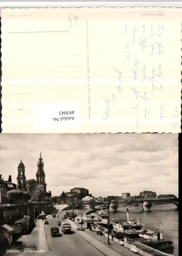 493043,Dresden Terrassenufer Teilansicht Brücke