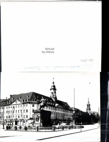 497450,Foto Dresden Neustadt Markt m. Rathaus Denkmal