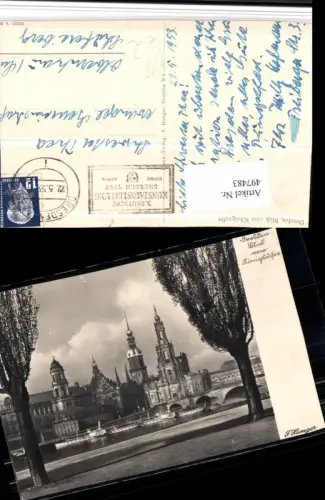 497483,Dresden Blick vom Königsufer Kirche pub F. Hunger