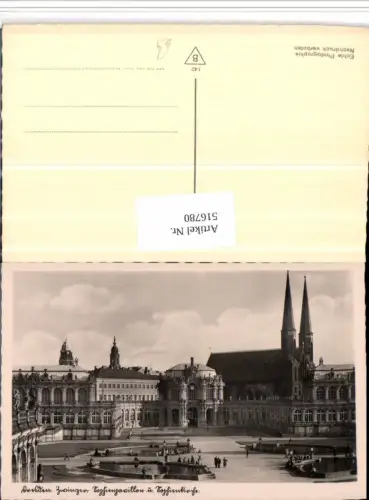 516780,Dresden Zwinger Sophienpavillon u. Sophienkirche Kirche