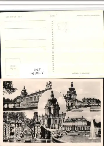 518743,Dresden Zwinger Mehrbildkarte pub VEB