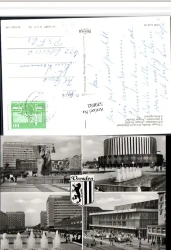 520082,Stadt Dresden Prager Straße Lenin Denkmal Filmtheater Interhotel Kino