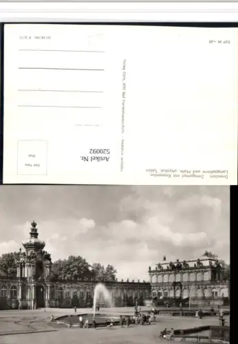 520092,Stadt Dresden Zwingerhof Langgalerie