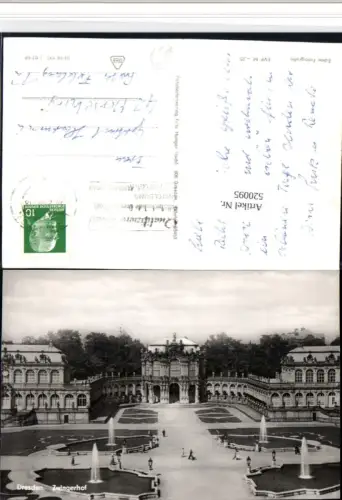 520095,Stadt Dresden Zwingerhof Stempel Volkshochschule