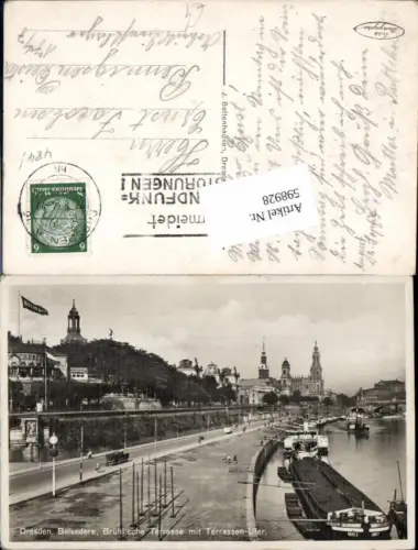 598928,Dresden Schiff Transportschiff Belvedere terrasse