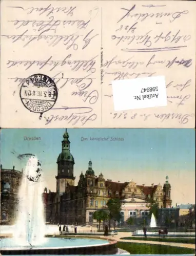598947,Dresden Königliche Schloss Springbrunnen Brunnen