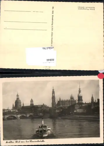 680844 Altstadt-Dresden Brühlsche Terrasse Terrassenufer Elbe Brücke Landungsplatz Dampfer