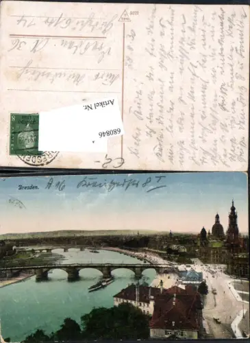680846 Altstadt-Dresden Brühlsche Terrasse Terrassenufer Elbe Brücke Landungsplatz Dampfer