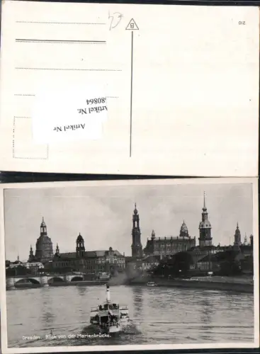 680864 Altstadt-Dresden Brühlsche Terrasse Terrassenufer Elbe Brücke Landungsplatz Dampfer