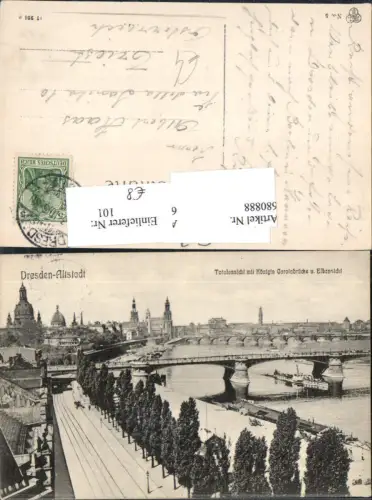 680888 Altstadt-Dresden Brühlsche Terrasse Terrassenufer Elbe Brücke Landungsplatz Dampfer