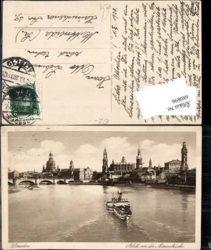 680896 Altstadt-Dresden Brühlsche Terrasse Terrassenufer Elbe Brücke Landungsplatz Dampfer