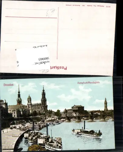 680903 Altstadt-Dresden Brühlsche Terrasse Terrassenufer Elbe Brücke Landungsplatz Dampfer