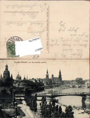 680917 Altstadt-Dresden Brühlsche Terrasse Terrassenufer Elbe Brücke Landungsplatz Dampfer