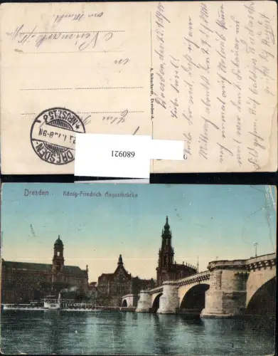 680921 Altstadt-Dresden Brühlsche Terrasse Terrassenufer Elbe Brücke Landungsplatz Dampfer