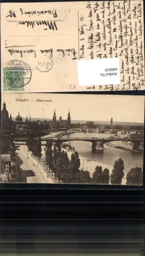 688639 Dresden Altstadt Elbufer Dampfschifflandeplatz Terrasse Brücke Elbe