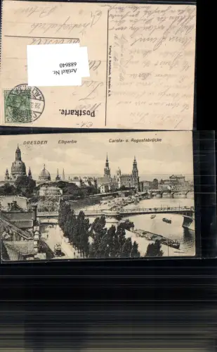 688640 Dresden Altstadt Elbufer Dampfschifflandeplatz Terrasse Carola Augustabrücke Brücke