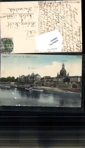 688645 Dresden Altstadt Elbufer Dampfschifflandeplatz Terrasse Dampfer gel. Teplitz Teplice