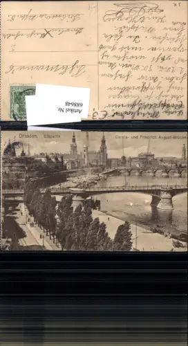 688648 Dresden Altstadt Elbufer Dampfschifflandeplatz Terrasse Friedrich August Brücke