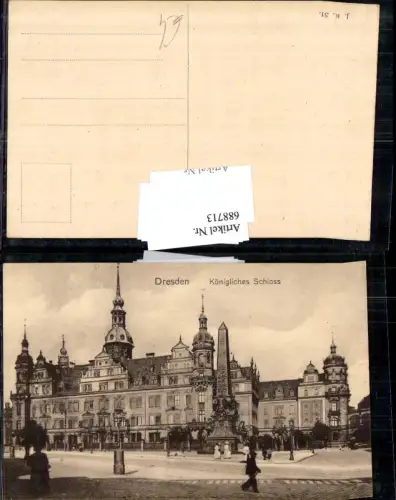 688713 Dresden Kgl. Schloss m. Obelisk