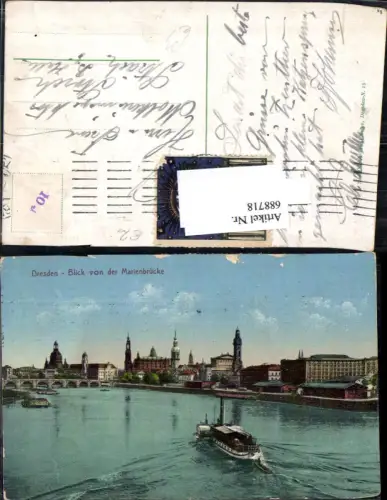 688718 Dresden Dampfer a. Elbe Marienbrücke