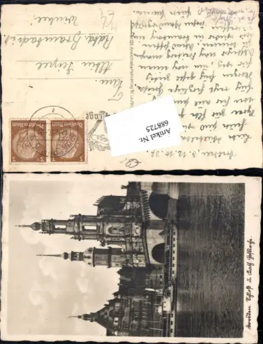 688725 Dresden Schloss Kath. Hofkirche Brücke Dampfer Karlsbad a. Elbe