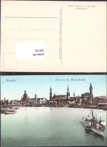 705192 Dresden Marien Brücke Dampfer Blick