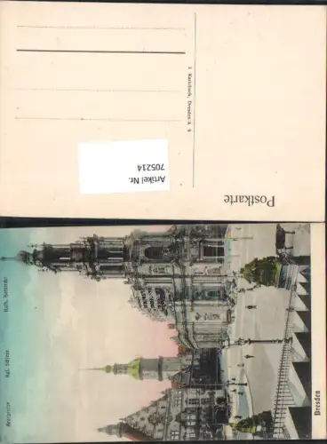 705214 Dresden Georgentor Hofkirche 1905