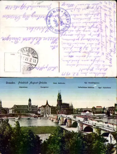 709672 Dresden Friedrich August Brücke gel. Bretnig Hauswalde Großröhrsdorf Bez. Dresden