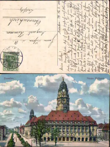 709679 Dresden Neues Rathaus gel Oberneukirch Lausitz