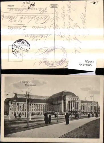 196131,Leipzig Hauptbahnhof Bahnhof Feldpost 1915
