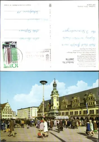 280774,Leipzig Altes Rathaus u. Alte Waage am Markt Straßenansicht pub VEB