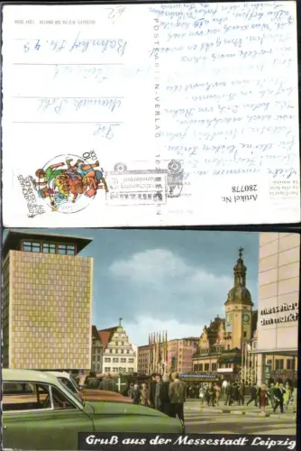 280778,Leipzig Markt Altes Rathaus m. Neubauten Straßenansicht