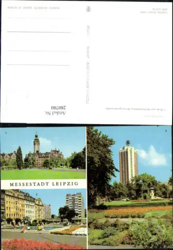 280780,Leipzig Rathaus Sachsenplatz Wohnhochhaus Mehrbildkarte