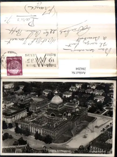 286204,Leipzig Reichsgericht Gebäude Fliegeraufnahme