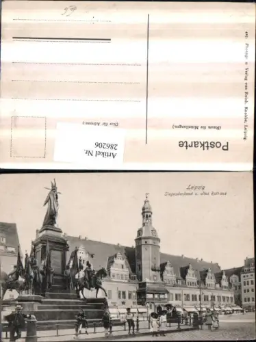 286206,Leipzig Siegesdenkmal u. Altes Rathaus