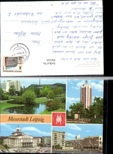 306184,Leipzig Schwanenteich Hauptbahnhof Opernhaus Hochhaus Mehrbildkarte