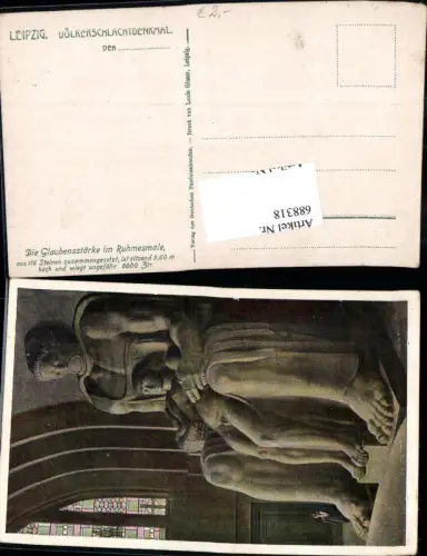 688318 Leipzig Völkerschlachtdenkmal Glaubensstärke im Ruhmesmale