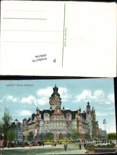 688346 Leipzig Neues Rathaus Rathausring Straßenbahn
