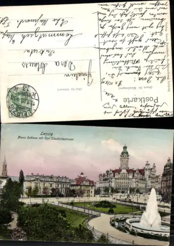 703631 Leipzig Neues Rathaus Carl Tauchnitzstrasse gel Lommatzsch Meissen