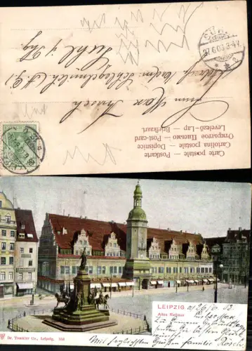 703633 Leipzig Altes Rathaus pub Dr. Trenkler e Co. 358 Stp. Suhl 1903