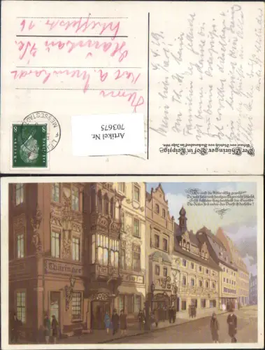 703675 Leipzig Thüringer Hof Gasthaus 1940