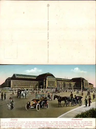 704523 Leipzig Hauptbahnhof Bahnhof Auto Kutsche Leute